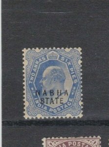 India Nabha State Stamp Scott #30a Never Hinged MNH - Toned Gum  See Pics