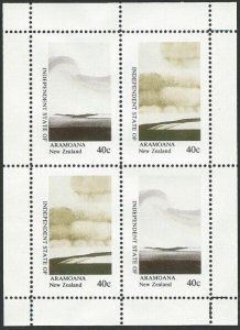 NEW ZEALAND ARAMOANA 1981 40c cinderella min sheet - MNH...................11311