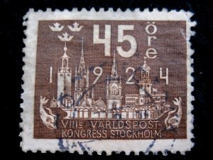 SWEDEN - SCOTT# 204 - USED - CAT VAL $32.50