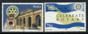MALTA SG1405/6 2005 CENTENARY OF ROTARY INTERNATIONAL MNH