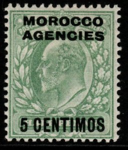 MOROCCO AGENCIES SG112 1907 5c on ½d PALE YELLOW-GREEN MTD MINT