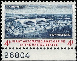 U.S. Scott # 1164  1960 4c dp bl, & scar  Automated Post
Office  mint-nh- vf