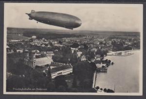 Germany Sc 369 on 1932 Graf Zeppelin Real Photo PPC, FRIEDRICHSHAFEN to NEW YORK