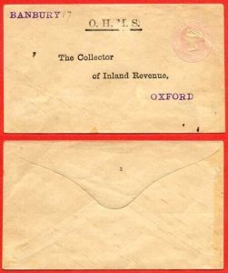 EO26 QV Penny Pink O.H.M.S.  to the Collector of Inland Revenue Mint