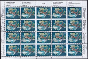 Switzerland 1975 LUPO 75 Transport Museum Lucerne Sheet of 20 Used Private