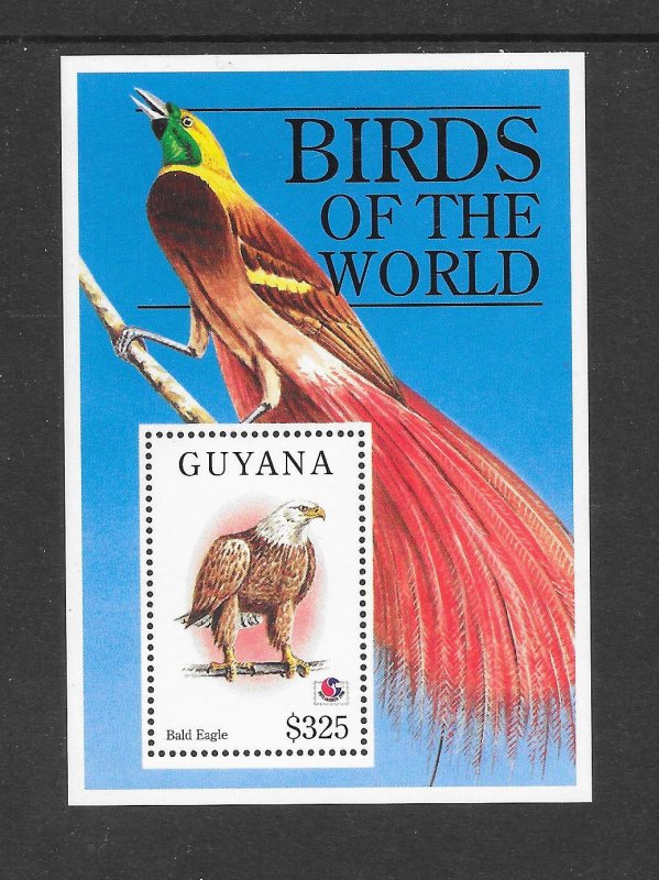 BIRDS - GUYANA #2661 BALD EAGLE S/S MNH
