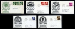 # 889 to 893 First Day Covers addressed with Anderson cachet dated 1940