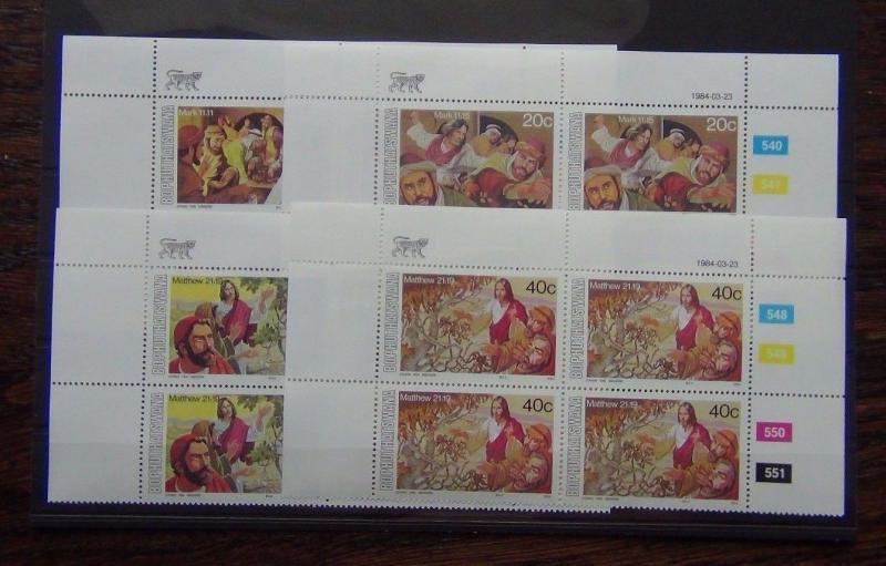 Bophuthatswana 1984 Easter set in block x 4 MNH