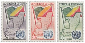 CONGO - 1961 - Admission to UNO - Perf 3v Set - Mint Never Hinged