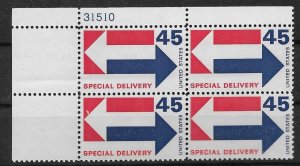 1969 #E22 45¢ Special Delivery MNH PB4