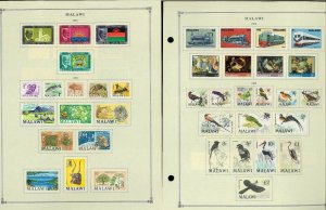 Malawi 1964-1995 M & U Hinged on Scott International Pages