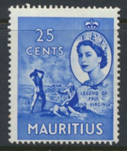 Mauritius SG 300a  Brt Blue  SC# 258 *  MH see scans & details