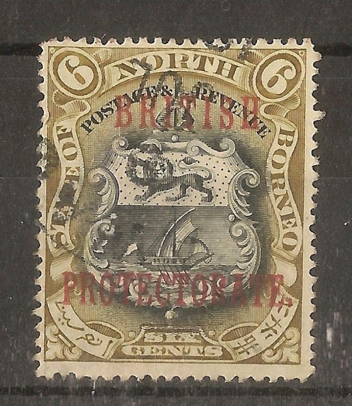 North Borneo 1901 6c Protectorate Perf 15.5 Fine Used