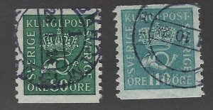 Sweden SC#162-163 Used F-VF...Worthy of a close look!!