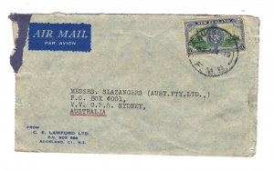 New Zealand 1947 Commercial Cover to Australia