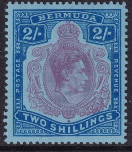 Sc# 123 Bermuda 1950 KGVI 2/ Perf 13 MNH CV $21.00 Stock #1