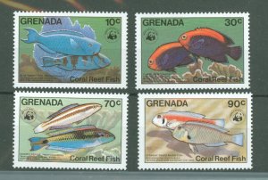 Grenada #1211-14 Mint (NH)  (Fauna) (Wwf)