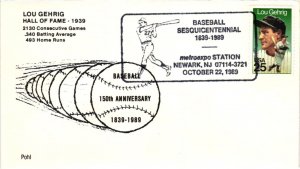 1989 Baseball 150th Anniversary Newark, NJ Baseball – Pohl Cachet – Aps