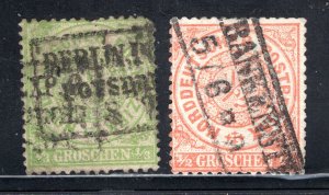 North German Confederation #14-15 Used  F/VF  CV $6.25  ...   4470014