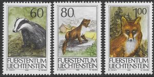 Liechtenstein 1006-08   1993  set  3   VF NH