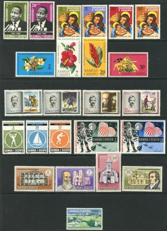 SAMOA Sc#298-299//B1 1966-70 Eight Complete Sets OG Mint Hinged