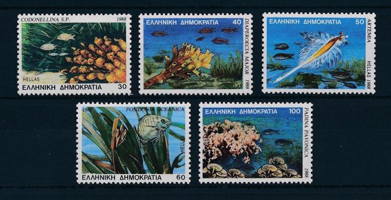 [29153] Greece 1988 Marine Life Corals Fish MNH