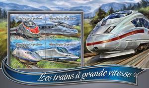 Togo 2016 MNH High-Speed Trains 4v M/S Bombardier Zefiro Talgo Railways Stamps