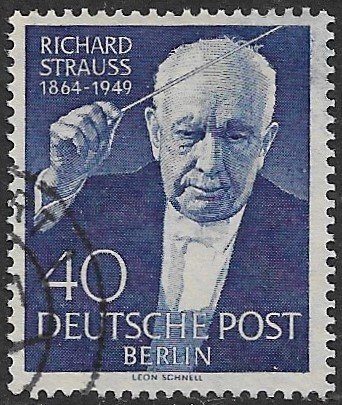 GERMANY / BERLIN - 1954 Composer Richard Strauss Issue Sc 9N111 VFU