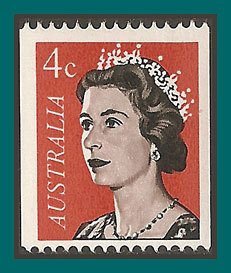 Australia 1966 Queen Elizabeth II, 4c Coil, MLH  #419,SG405