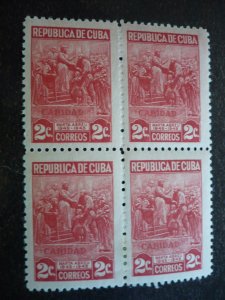 Stamps - Cuba - Scott# 410-413 - Mint Hinged Set of 4 Stamps in Blocks