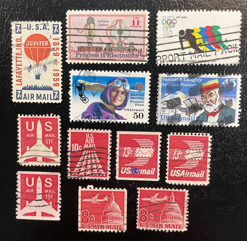 US Airmail LOT Used: #C19,C23,C25,C25a,C26,C32,C34,C35,C37,C39,C41,C48,C51 +More