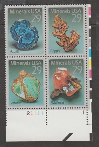 U.S. Scott #2700-2703 Minerals Stamp - Mint NH Plate Block