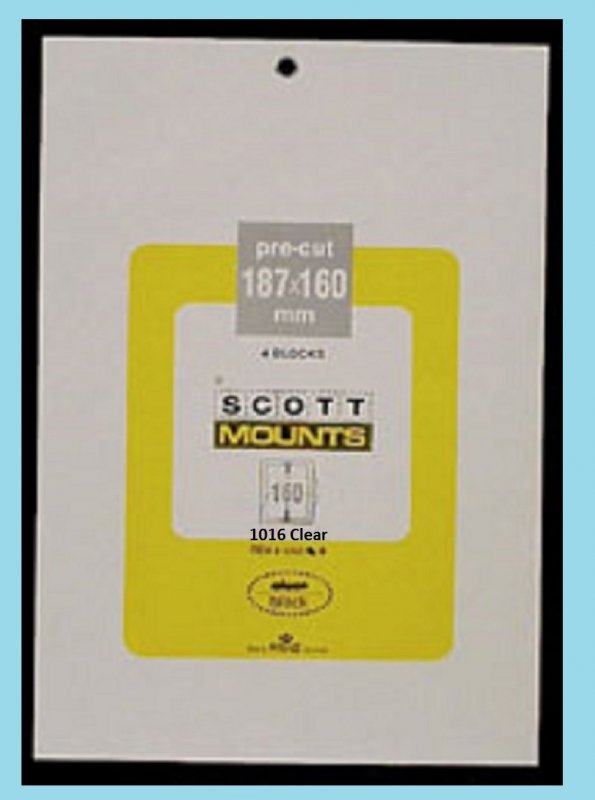 Scott Mounts Clear, 187/160mm,  (4 Pak) (01016C)*