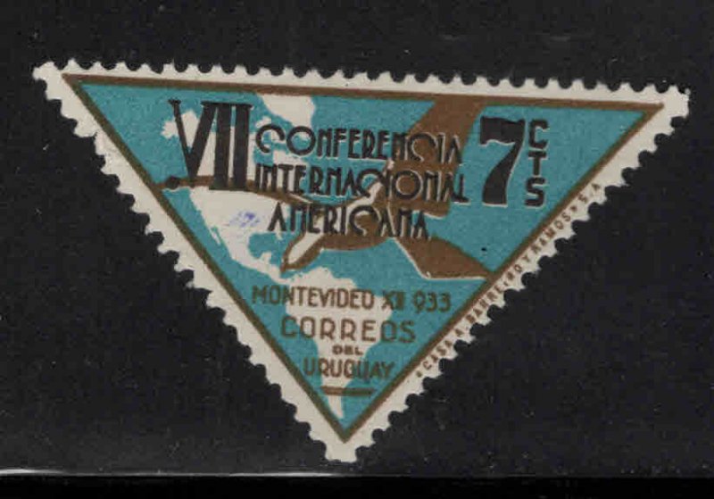 Uruguay Scott 448 MH* 1933 Map stamp