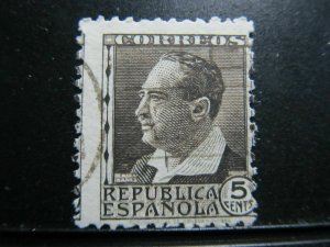 Spain Mi 617IIA Scott 526 Edifil - 1932 2C used Perf error A4P21F74-