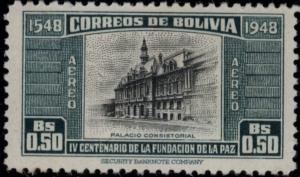 1951 BOLIVIA SC#C143 MH CV$