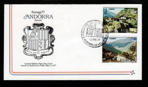 Spanish Andorra 1977 FDC Europa!