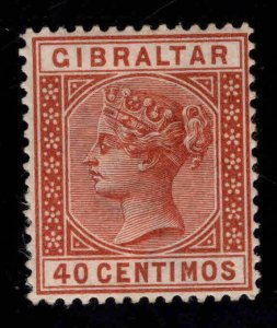 GIBRALTAR Scott 33 orange brown, MH* Queen Victoria CA Wmk 2