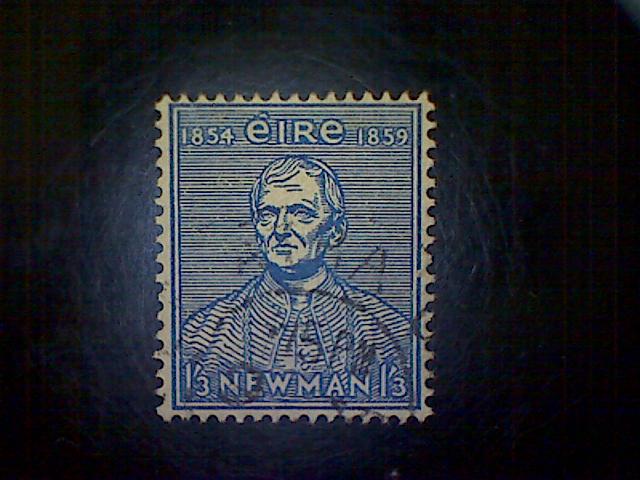 Ireland (Éire), Scott #154, used(o), 1954, Cardinal Newman, 1/3, blue