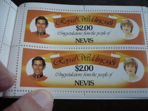 Stamps - Nevis - Scott# 135a,138a - Mint Never Hinged Booklet