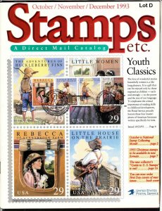 1993 Youth Classic Books Sc 2785-8 2788a FDC on USPS Stamps booklet 20 pages (D