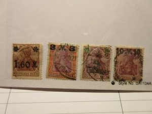 GERMANY  Scott  133-136 set  USED  (135 perfin)  LotD  Cat $9.35