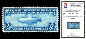 Scott C15 1930 $2.60 Graf Zeppelin Airmail Mint Graded VF-XF 85 NH with PSE CERT