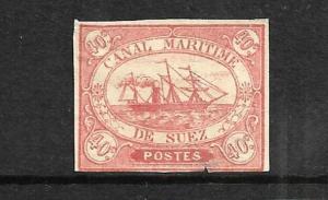 SUEZ CANAL COMPANY 1868 40c PINK IMPERF MNG  SG 4