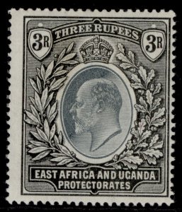 EAST AFRICA and UGANDA EDVII SG11, 3r grey-green & black, LH MINT. Cat £170.