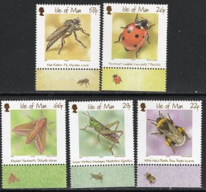 Thematic stamps ISLE OF MAN 2001 INSECTS 924/8 mint