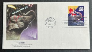 CIRCUS #2753 APR 6 1993 WASHINGTON DC FIRST DAY COVER (FDC) BX3-2