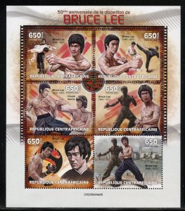 CENTRAL AFRICA  2023 50th MEMORIAL ANNIVERSARY OF BRUCE LEE SHEET MINT