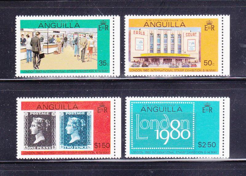 Anguilla 371-374 Set MNH Stamp Exhibition