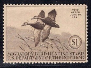 MOMEN: US STAMPS # RW7 DUCK MINT OG H VF $115 LOT #86590-7